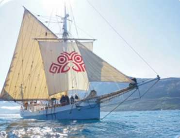 Wooden Cargo Sailing Boat